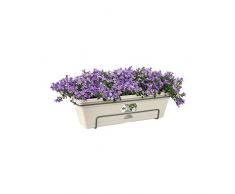 Elho Green Basics Trough Allin1 Jardinera, 11 litros, Cotton White, 25,7X69,2X16,7 cm