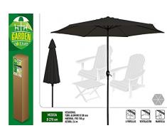 Aktive Garden 53870 Parasol Hexagonal con Mástil de Aluminio 38 mm, Antracita, 270 cm