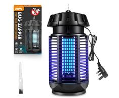 Asesino de Mosquitos, lámpara eléctrica para Asesino de Mosquitos, 20 W luz UV Insectos, lámpara para Matar Moscas Interior y Exterior de 360 °, fácil de Limpiar, Avispas, polillas
