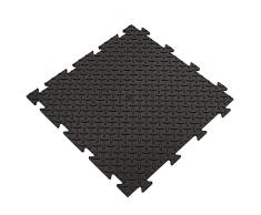 Art Plast Baldosa plástica tarima Suelo (Taller, Exterior, terraza, Camping), en Negro, TENAX, unitaria, 50x50x1 cm (Neto: 48,3x48,3 cm) 1m²: 4,3 láminas