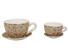 Mimbre Natural Dos Set DE Dos Taza MACETERO Jardin Avena S/2 (33×25.5×16)