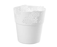 VERDENIA Aster 20533 - Maceta Decorativa para Plantas de plástico, diseño Calado, Muchos Colores, Muchos tamaños, 14,5 cm, Color Blanco