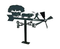 Arthifor Veleta de Viento para Jardín con Silueta de Yunta de Bueyes