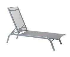 DT MB-166606 Tumbona Aluminio y Textilene Reclinable, Gris, 191 x 58 x 98 cm
