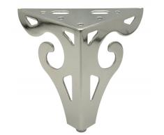 Wagner Sofa Wing-Pata para Muebles de palÃ© (Acero Cromado, Placa atornillable, 1 botÃ³n, Altura de 12 cm, Longitud del Lado: 10 cm), Chrom, 120 x 100 x 100 mm, verchromt