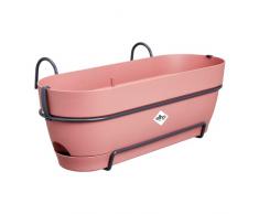 Elho Vibia Campana Trough Allin1 50 - Jardinera por Balcón - Ø 50.4 x H 17.7 cm - Rosado/Dusty Pink