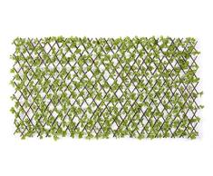 Garden Deluxe Valla decorativa de hoja de jade decorativa, resistente a la intemperie, protección visual para jardín y balcón, tamaño ajustable e insonorizante, 100 x 200 cm