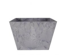 Artstone Maceta para flores jardinera Ella, Resistente a las heladas y ligera, Gris, 25x25x12 cm