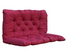 Ambientehome Cojín Acolchado para Banco (100 x 98 x 8 cm), Color Rojo