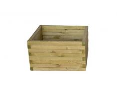 Garbric Jardinera cuadrada 50x50x40 madera tratada
