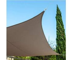 WerkaPro g/m2 11124 - Toldo Calado 160 g/m2, poliéster Cuadrado, 5 x 5 x 5 x 5 cm, Color Topo para balcón, terraza y jardín