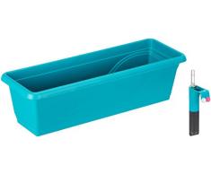 Plastkon autorriego Jardinera Smart Sistema Extra Line 60 cm, Color Turquesa