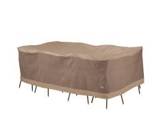 Duck Covers Pato Cubre Elegante Rectangular/Patio Oval Mesa con sillas Cubierta, 140-inch