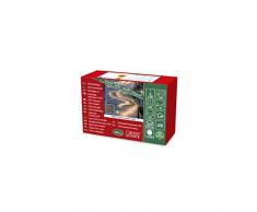 Konstsmide 6339-880 Luces de Navidad LED (IP20), 200 diodos Blancos ámbar, Transformador Interior de 4,5 V, Cadena de Alambre Dorado