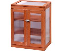 dobar Mini de Invernadero con Vidrio acrílico, balcón y Invernadero de Interior, Madera, marrón, 58 x 43 x 76 cm, 29167 FSC