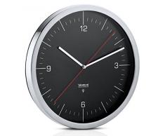 blomus Crono Reloj con Control por Radio, Negro, 30.5 x 30.5 x 4.5 cm