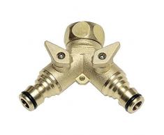 Saturnia 8060637 Adaptador Manguera Laton 2 Tomas para Grifo 3/4