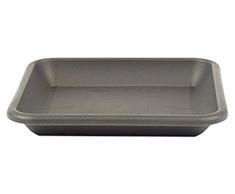 greemotion Maceta de montaña Jana en gris antracita - Floreros cuadrados de flores para macetas - Plantas de plástico cuadrados de plantas - Platillo de plantas 24 x 24 cm