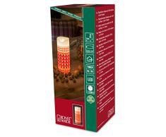 Konstsmide Recargable Interior 10 cm Vela con 4 o 8 Hora Temporizador y LED con Forma de Llama Real, Rojo, 20 cm