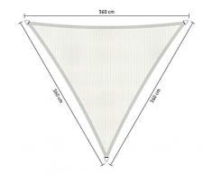 Shadow Comfort Sombra Vela Sombrilla Toldo Permeable al Agua HDPE Jardín Toldo para Jardín Exterior Terraza UV Bloque - Triángulo 3.6x3.6x3.6m - Blanco Ártico
