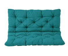 Ambientehome - Asiento y Respaldo para Banco, 2 plazas, diseño Turquesa, Aprox. 120 x 98 x 8 cm, para Banco, Cojines Acolchados