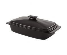 Weber Ceramic Casserole Dish Cacerola, Negro