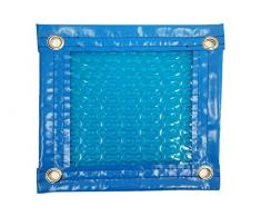 International Pool Protection Manta TÉRMICA (6x3m) DE 400 MICRAS Geo Bubble con Refuerzo EN Todo EL Contorno + Cubierta DE PROTECCIÓN para COBERTOR Solar + ENROLLADOR TELESCÓPICO.