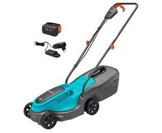 Gardena Set Ready-To-Use cortacésped a batería PowerMax 30/18V P4A: Cortacésped hasta 150 m², ancho de corte 30 cm, altura de corte 35-65 mm, capacidad 25 l, mango ergonómico (14630-20)