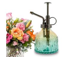 Vaporizador de riego de Vidrio, regadera vaporizador Vintage,Pulverizador Plantas 200ML,Regadera de una para Flores suculentas Hierbas Plantas casa jardín (01)