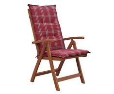 GRASEKAMP Calidad Desde 1972 10517 Cojín Rojo rubí Cojín Acolchado Silla Plegable de jardín, Color Rojo