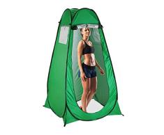 Relaxdays Tienda Cambiador Camping, Cabina Ducha Portátil, Función Pop Up, para Intemperie, 200 x 120 x 120 cm, Verde