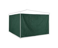 Relaxdays Laterales de Carpa, Set de 2, Paredes Cenador, 3 x 2 m, Impermeables, Paneles sin Ventanas, Plástico, Verde