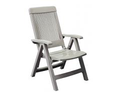 Grosfillex 49556581 Sillón Multi-Posiciones Fidji 3, Lino, 67 x 62 x 107 cm