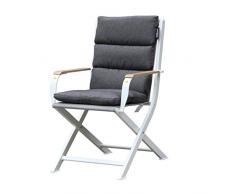 Westfield Outdoors Westfield Outdoor Home & Garden Zircon Chair Silla de Comedor de jardín, Blanco/Gris, Grande