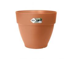 Elho Vibia Campana Round 40 - Macetero por Exterior - Ø 39 x H 33.4 cm - Marrón/Terra
