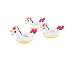 Intex 57506NP - Set 3 posavasos Unicornio, 12 x 20 cm