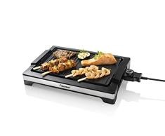 Bestron ABBQ2000S - Barbacoa de mesa, metal, color negro y plateado