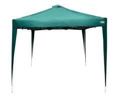 Aktive 61056 - Carpa plegable 3x3 m, Cenador para jardín, 300x300x240 cm, color verde, 150 gramos, techo de ventilación, montaje 10 minutos