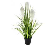 Flair Flower Planta Artificial de Pampas en Maceta, Hierba de Plumas, Hierba de Orilla, Flores de Seda, Hierba Decorativa, Hierba Artificial, Planta de Interior, 021068W