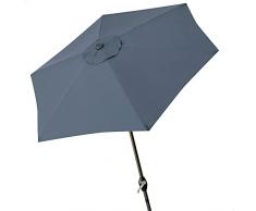 Aktive Garden 53867 - Parasol Hexagonal Diámetro 250 cm, Mástilil Aluminio 34 mm, Color Gris