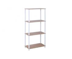 ESTANTERÍA Industrial 60-Mueble estantería de Madera Natural Resistente con 4 baldas para Colocar Plantas o Accesorios del hogar.(60×30×128)