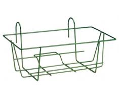 Jardinera 2000 Rectangular Fija de hierro verde de terraza balcón 30 x 60 x 51 cm EV