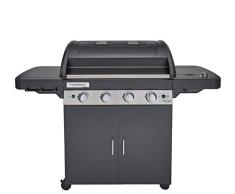 CAMPINGAZ Barbacoa de Gas Serie 4 Dual Heat LS Plus, Potente Barbacoa de 4 quemadores con 1 Quemador Lateral, 2 Zonas de Parrilla de Hierro Fundido