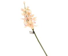 Orquídea Cymbidium artificial de Floral Elegance, 84 cm, 1 tallo, Flor, Poliéster, Rosa pálido, media docena