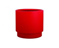 Hobby Flower Basic - Maceta Redonda con Sistema de Auto-riego, 60 x 50 cm, Color Rojo