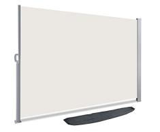 VOUNOT Toldo Lateral Retráctil, Protege la Privacidad, Protector Solar a Prueba de Viento, para Balcón, Jardin, Terraza, 160 x 300cm, Beige