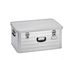 Enders Toronto Caja almacenaje de aluminio 80 litros - Maletin con asa de transporte, Rincones de apilamento y hangtag de acero inoxidable - Caja aluminio Plateado #3900