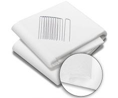 VOUNOT Manta Termica Plantas 1.5x10m, Tela Antiheladas para Plantas con 10 Grapas TNT Tela no Tejida 50g/m², Velo Protector Heladas Vellón de Invierno, Blanco