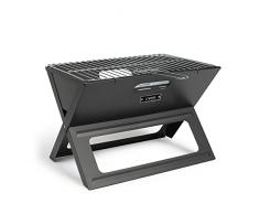 Livoo, Barbacoa de carbón plegable y portátil DOC268, de metal, superficie de cocción: 44 x 28,5 cm