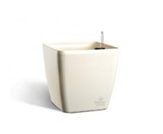 Flower lover - Maceta, con sistema de riego, cuadrado, 34 x 34 x 32 cm, color blanco